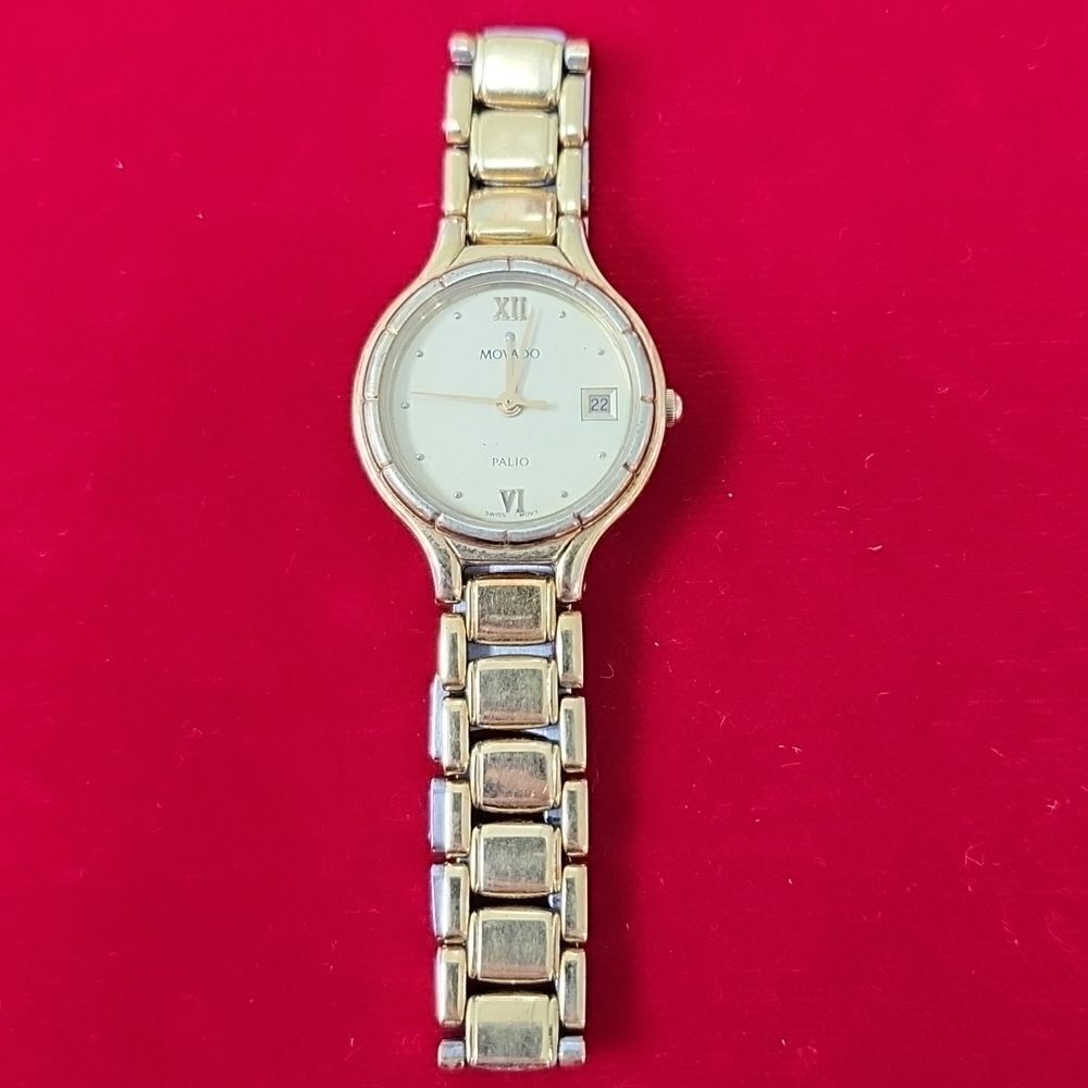 Authentic ladies Movado Vintage Palio Gold & stainless Quartz Wrist Watch